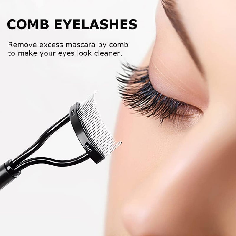 Corconess Eyelash Comb, 2PCS Eyelash Separator Tool Lash Comb Lash Separator With Cover For Girls Women Eye Makeup Brushes Separator Mascara Applicator Tools With Metal Teeth - Image 5